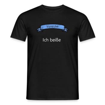 vorsicht Ich beiße - Männer T-Shirt - Schwarz - Vorne - AI Model Male 178 light (178cm)