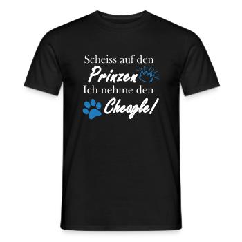 Scheiss auf den Prinzen, ich nehme den Cheagle! - Männer T-Shirt - Schwarz - Vorne - AI Model Male 178 light (178cm)