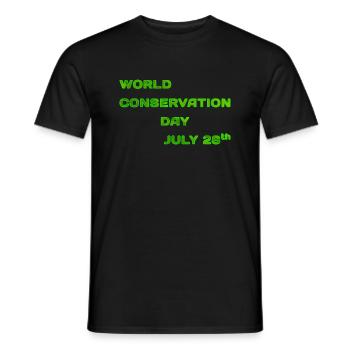 Weltnaturschutztag "grün" - Männer T-Shirt - Schwarz - Vorne - AI Model Male 178 light (178cm)