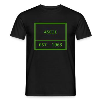 ASCII - Men's T-Shirt - black - Front - AI Model Male 178 light (178cm)