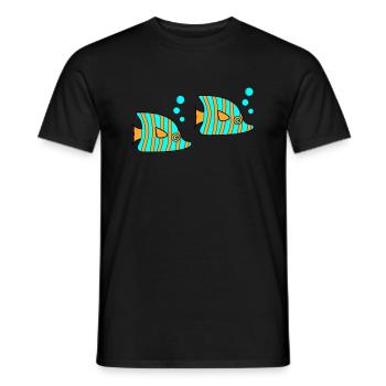 Pisces - Men's T-Shirt - black - Front - AI Model Male 178 light (178cm)
