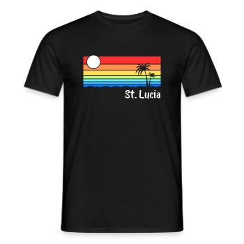 St. Lucia Karibik Insel Saint Lucia Urlaub Idee - Männer T-Shirt - Schwarz - Vorne - AI Model Male 178 light (178cm)
