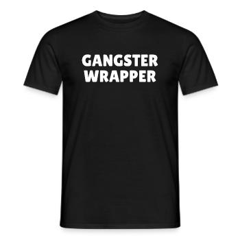 Gangster Wrapper funny Christmas - Men's T-Shirt - black - Front - AI Model Male 178 light (178cm)