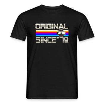 Seit 79 - Männer T-Shirt - Schwarz - Vorne - AI Model Male 178 light (178cm)