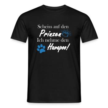 Prinzen Havapoo I Havaneser Pudel Mix - Männer T-Shirt - Schwarz - Vorne - AI Model Male 178 light (178cm)