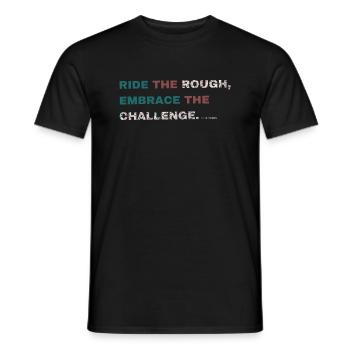 Gravel, Mountain Bike, Passion, Cycling - Men's T-Shirt - black - Front - AI Model Male 178 light (178cm)