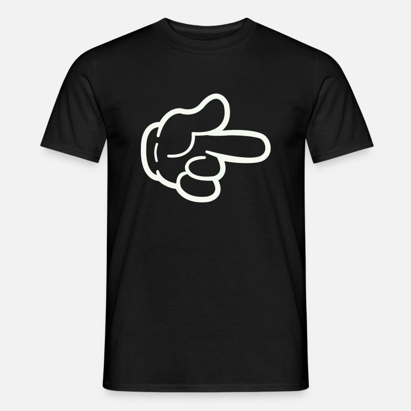 Bande dessinée à la main - T-shirt homme - noir