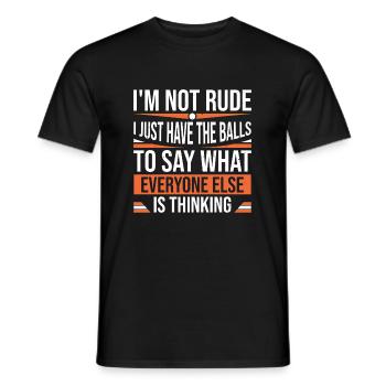 Je ne suis pas impoli, j’ai juste les couilles de dire - T-shirt homme - noir - Devant - AI Model Male 178 light (178cm)