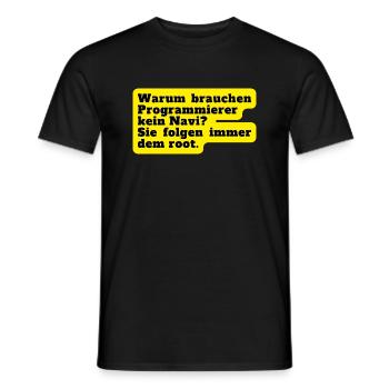 Immer dem Root folgen - Männer T-Shirt - Schwarz - Vorne - AI Model Male 178 light (178cm)