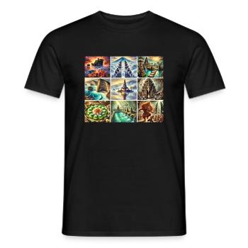 BALI SPIRIT MYSTICA - Männer T-Shirt - Schwarz - Vorne - AI Model Male 178 light (178cm)