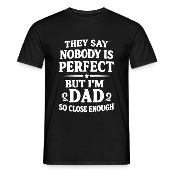 Almost perfect dad Father's Day - Men's T-Shirt - black - Front - AI Model Male 178 light (178cm)