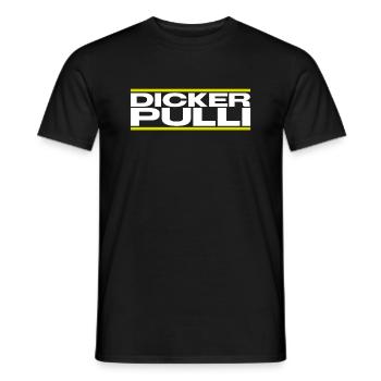 DICKER PULLI - Männer T-Shirt - Schwarz - Vorne - AI Model Male 178 light (178cm)