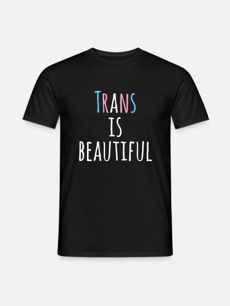 Trans is beautiful - LGBT Transgender CSD Trans - Men's T-Shirt - black