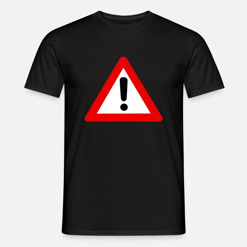Warnzeichen - Männer T-Shirt - Schwarz