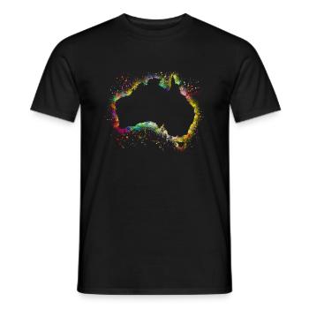 Continent australien - T-shirt homme - noir - Devant - AI Model Male 178 light (178cm)