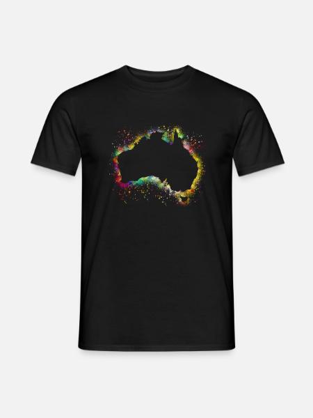 Australien Kontinent - Männer T-Shirt - Schwarz