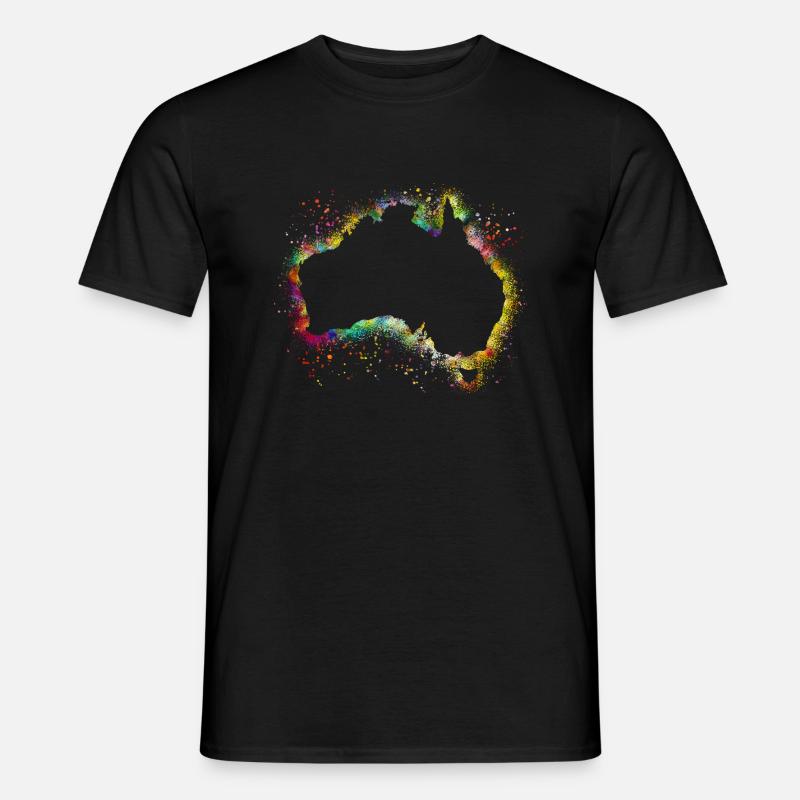 Australien Kontinent - Männer T-Shirt - Schwarz
