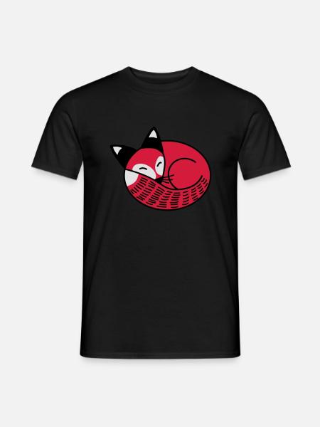 Sleepy Fox - Men's T-Shirt - black