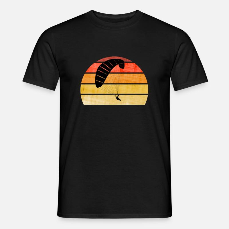 Sunrise Gleitschirm - Männer T-Shirt - Schwarz