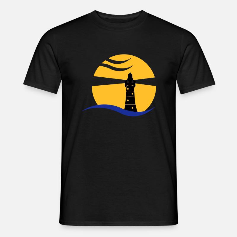 leuchtturm_02 - Männer T-Shirt - Schwarz