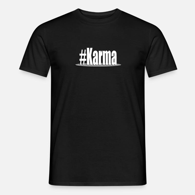 Karma Hashtag #Karma - Männer T-Shirt - Schwarz