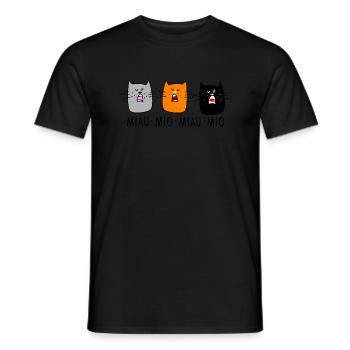 cats concert - Men's T-Shirt - black - Front - AI Model Male 178 light (178cm)