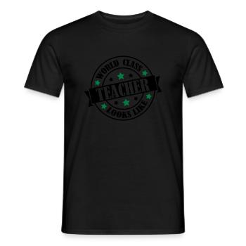world_class_teacher_2 - T-shirt homme - noir - Devant - AI Model Male 178 light (178cm)