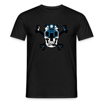 skull motorcycle skull skull - Men's T-Shirt - black - Front - AI Model Male 178 light (178cm)