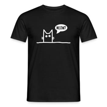 Miaou - T-shirt homme - noir - Devant - AI Model Male 178 light (178cm)