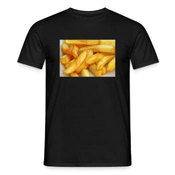 fries - Men's T-Shirt - black - Front - AI Model Male 178 light (178cm)