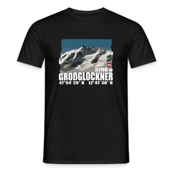 Großglockner Hohen Tauern Austria Österreich Berg - Männer T-Shirt - Schwarz - Vorne - AI Model Male 178 light (178cm)