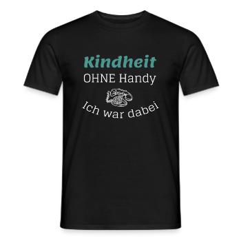 Kindheit ohne Handy - Ich war dabei - Männer T-Shirt - Schwarz - Vorne - AI Model Male 178 light (178cm)