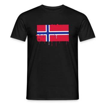 Flag of Norway - Men's T-Shirt - black - Front - AI Model Male 178 light (178cm)
