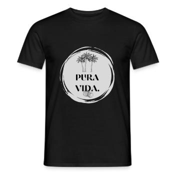 Pura Vida - Lifestyle T-Shirt - Männer T-Shirt - Schwarz - Vorne - AI Model Male 178 light (178cm)