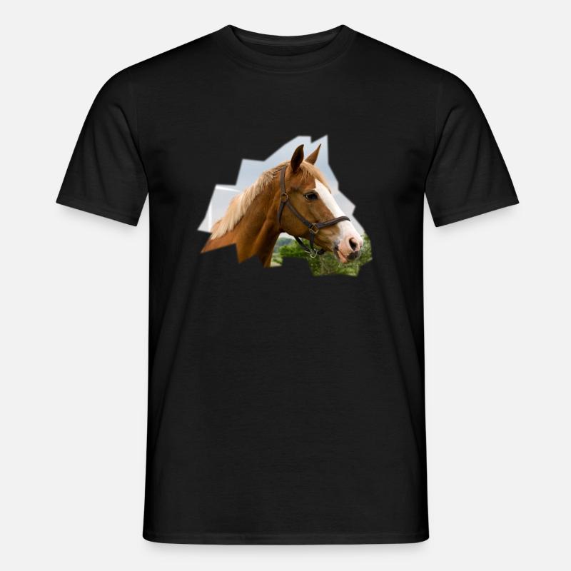 Horse. Pferd. - Männer T-Shirt - Schwarz