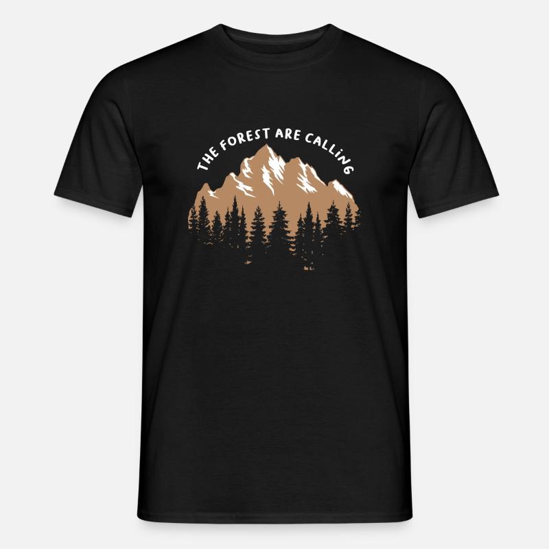 Der Wald ruft - Männer T-Shirt - Schwarz