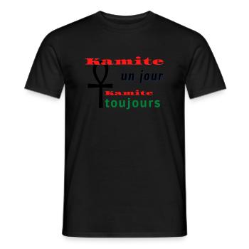 Kamite un jour Kamite toujours - T-shirt homme - noir - Devant - AI Model Male 178 light (178cm)