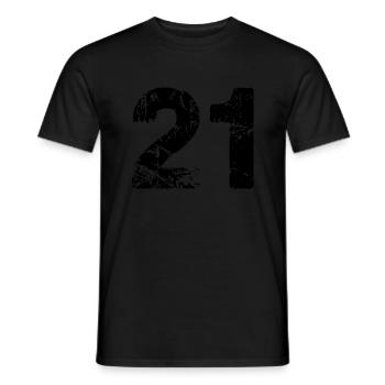 21 - T-shirt homme - noir - Devant - AI Model Male 178 light (178cm)