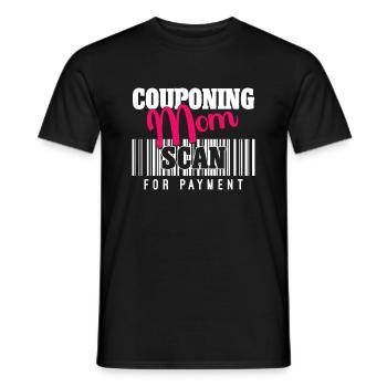 Coupon Shopper Discount Couponer Vente à prix réduit - T-shirt homme - noir - Devant - AI Model Male 178 light (178cm)