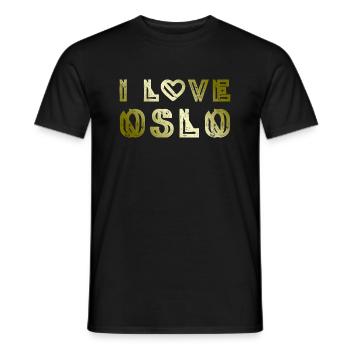 I Love Oslo - Männer T-Shirt - Schwarz - Vorne - AI Model Male 178 light (178cm)