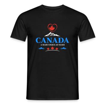 Canada Vancouver Montreal Toronto Maple Leaf Mountains - Men's T-Shirt - black - Front - AI Model Male 178 light (178cm)