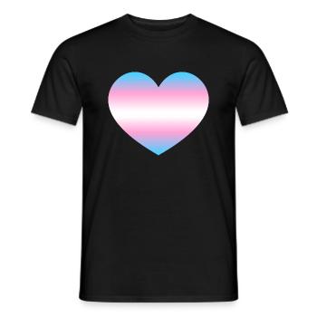 Herz LGBT queer transgender - Männer T-Shirt - Schwarz - Vorne - AI Model Male 178 light (178cm)