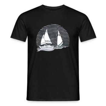 Segelboote - Männer T-Shirt - Schwarz - Vorne - AI Model Male 178 light (178cm)
