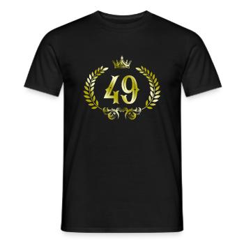 Couronne de 49 chiffres - T-shirt homme - noir - Devant - AI Model Male 178 light (178cm)