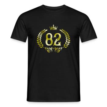 82 Couronne numérique - T-shirt homme - noir - Devant - AI Model Male 178 light (178cm)