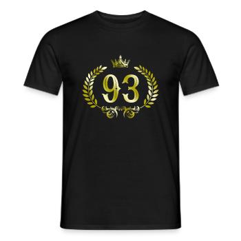 93 Number wreath - Men's T-Shirt - black - Front - AI Model Male 178 light (178cm)