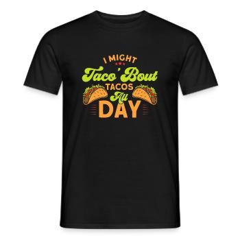 Taco Tacos Mexicain Fast Food Cadeau - T-shirt homme - noir - Devant - AI Model Male 178 light (178cm)