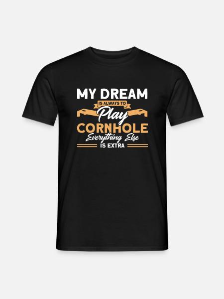 Cornhole Spiel Cornhole Spieler Maisloch Geschenk - Männer T-Shirt - Schwarz