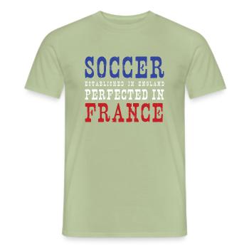 France Soccer French Football France Futbol - Männer T-Shirt - Sage - Vorne - AI Model Male 178 light (178cm)