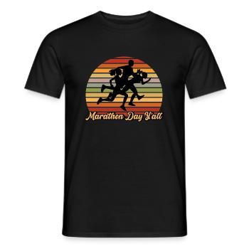 Half Marathon Jogging Running Gift - Men's T-Shirt - black - Front - AI Model Male 178 light (178cm)